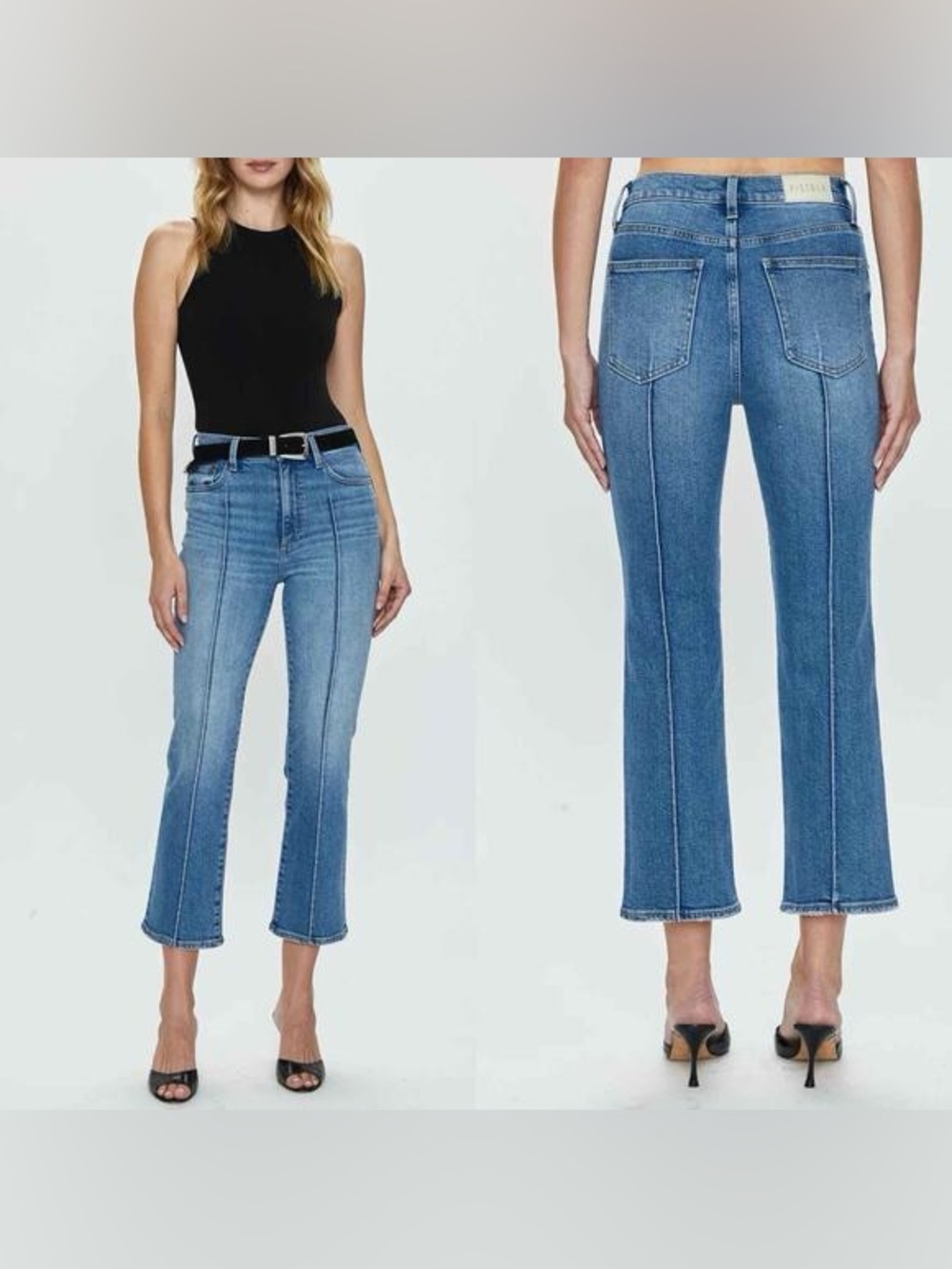 Pistola Women’s Lennon High Rise Crop Front Seam Boot Jean. Size 26 NWOT